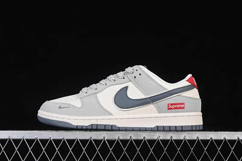 All categories Nk SB Dunk Series Nk SB Dunk Low High-end customized low-top sneakers Nike SB Dunk Low Supreme joint beige gray red Anniversary high-end customized low-top casual sneakers JP1628-029